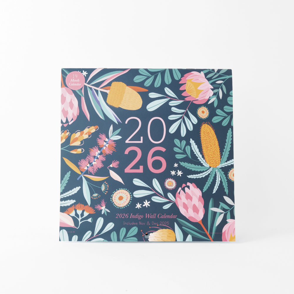 2026 A2 Wall Calendar - Indigo